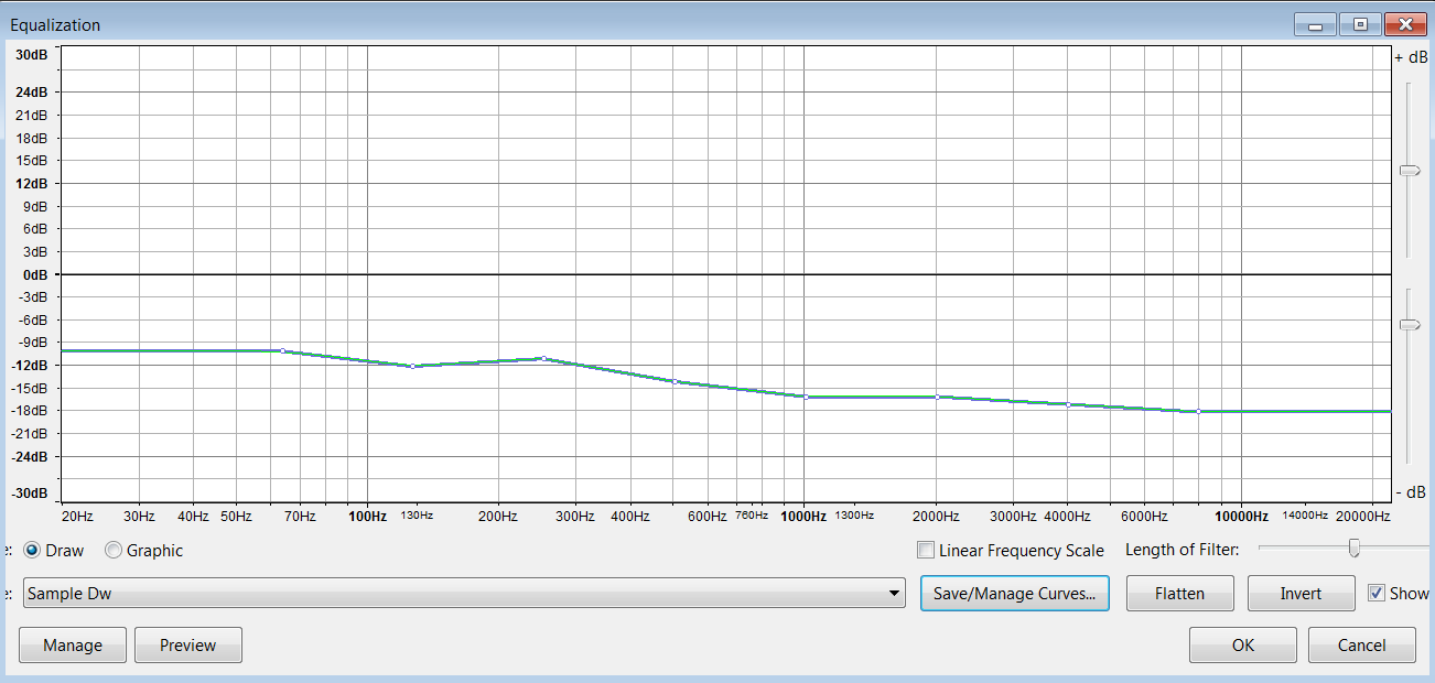 audacity equalizer presets